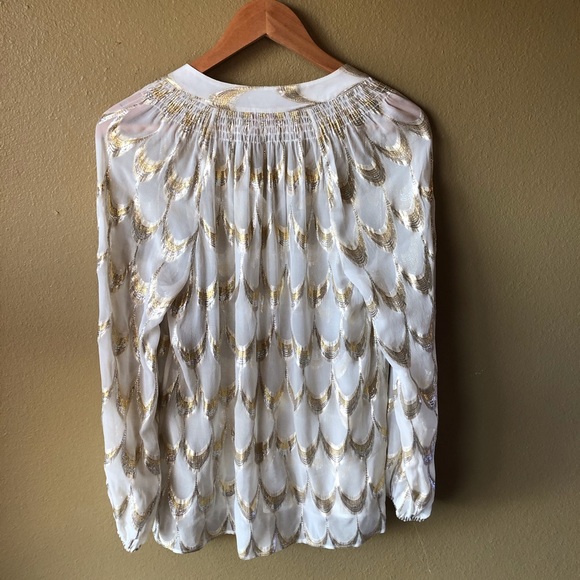 Lilly Pulitzer Metallic Gold Elsa Top - Picture 7 of 8